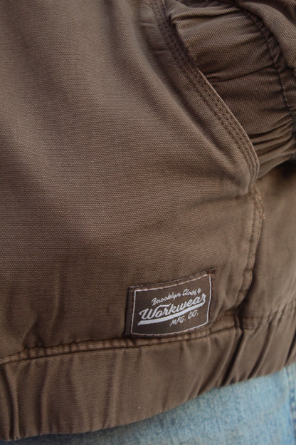 Quilt-Lined Hooded Jacket - Brown